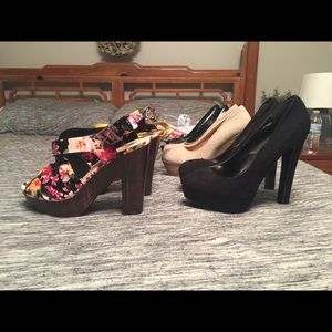Lot of heels and wedges size 7.5